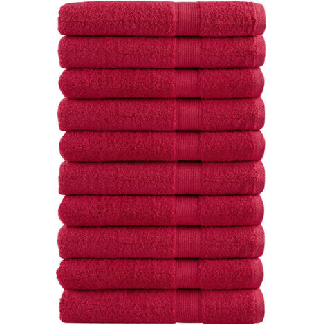 Premium-Saunatücher SOLUND 10 Stk. Rot 80x200 cm 600 g/m²