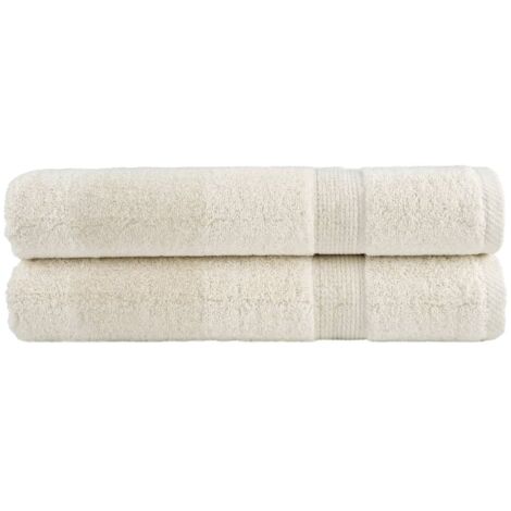 Premium-Saunatücher SOLUND 2 Stk. Cremeweiß 80x200 cm 600 g/m²