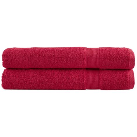 Premium-Saunatücher SOLUND 2 Stk. Rot 80x200 cm 600 g/m²