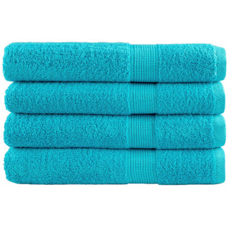 Premium-Saunatücher SOLUND 4 Stk. Türkis 80x200 cm 600 g/m²