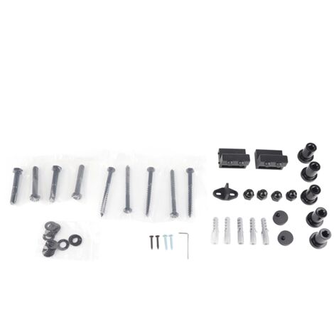 Premium-Schiebetür-Set in schwarzer Carbon-Optik – 2 m Schienensystem für Einzeltüren bis 100 kg