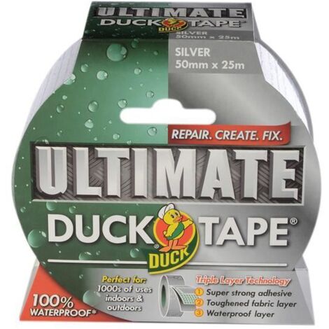 Premium Shurtape Duck Tape Ultimate 50mm x 25m Silver - Heavy-Duty Multi-Purpose Adhesive Tape