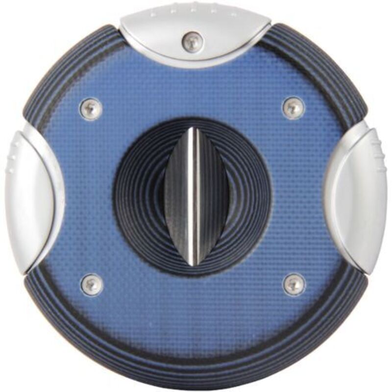 Premium stainless steel cigar cutter with double-blade guillotine, gold-plated cigar cutter