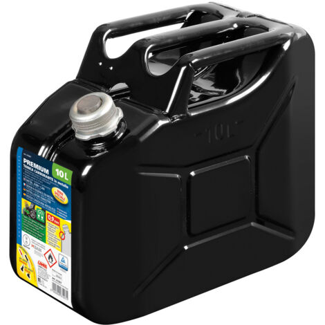 Premium, Tanica Carburante In Metallo - 10 L - Nero