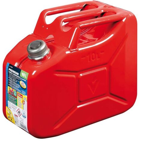 Premium, tanica carburante in metallo - 10 L - Rosso