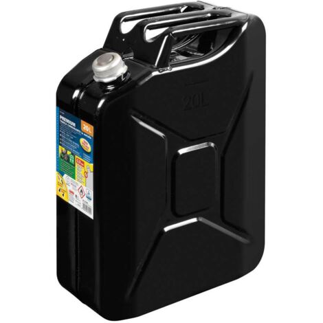 Premium, Tanica Carburante In Metallo - 20 L - Nero