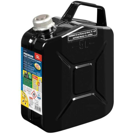 Premium, Tanica Carburante In Metallo - 5 L - Nero