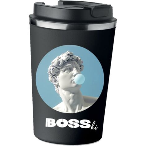 Premium Thermobecher mit BOSSKI-Aufdruck „Göttliches Geschenk“ 350 ml KT051