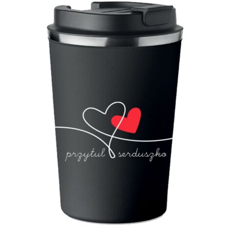 Premium Thermobecher VALENTINSTAG Umarmung Herz Liebe KT188