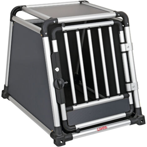 Premium, trasportino in lega di alluminio, specifico per il trasporto di animali in auto - Type 6 - 55 x 77 x H 60 cm