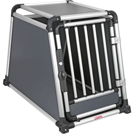 Premium, trasportino in lega di alluminio, specifico per il trasporto di animali in auto - Type 8 - 55 x 90 x H 66 cm