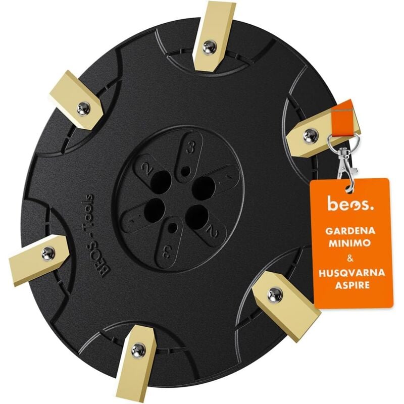 Premium Tuning - Plateau de Coupe pour 6X Lames - Disque de Coupe renforcé de Fibres de Verre - Ø 180 mm - Disque Rotatif Compatible avec Gardena