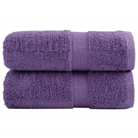 Premium Waschhandtücher SOLUND 2 Stück Lila 30x30 cm 600 g/m²