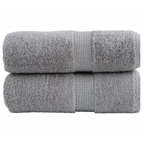 Premium-Waschtücher SOLUND 2 Stk. Grau 30x30 cm 600 g/m²