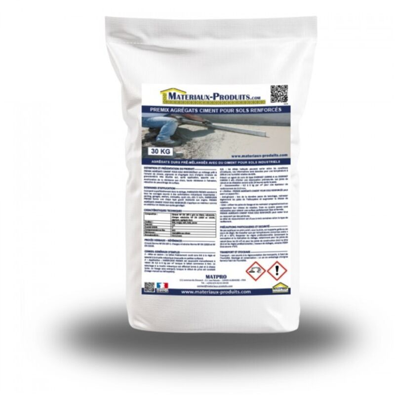 Premix agrégats ciment pour sols renforcés Rouge - Sac de 30 kg Rouge - MATPRO