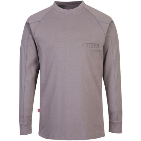 Prenda antiestática y resistente a la llama, con cuello redondo PORTWEST FR33 XXXL Gris