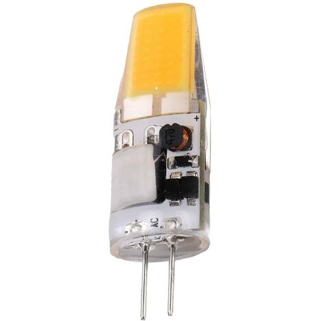PRENFLE Prénfle Ampoule COB AC/DC 12V 5W 600LM G4 LED sans Scintillement Ampoule LED Plug And Play pour Lustre Plafonnier Applique Murale Lampe de Table(Blanc chaud)