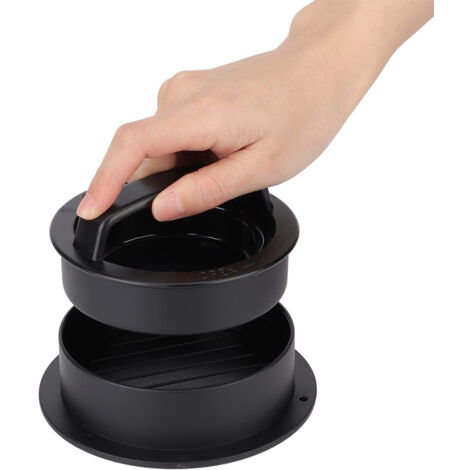 Prensa para hamburguesas desmontable, ABS apto para alimentos, 12,5 cm – Accesorio para barbacoa, cocina, hogar, juego de 4 piezas
