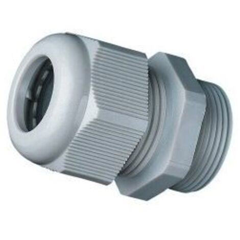Prensaestopas PG21 sin contratuerca - Poliamida - IP68 - Gris