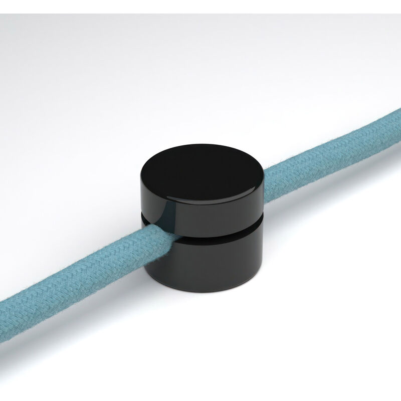 

Creative Cables - Prensaestopas universal para fijación a pared para cable textil | Negro - Negro