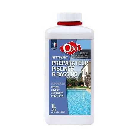 Préparateur piscine 1L – Stabilisation et purification de l'eau – Compatible toutes piscines – Action rapide et efficace – OXI