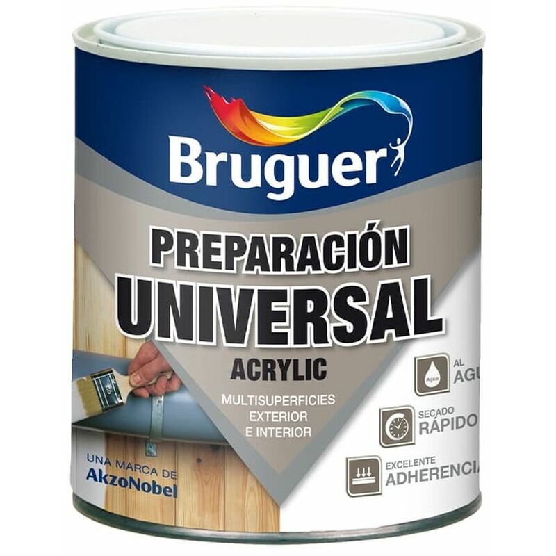 Image of Preparazione della superficie Bruguer 5120577 Universale Acrilico Stampa Bianco 750 ml Mat
