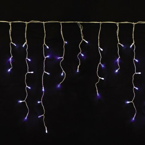 Prequ Tenda Luminosa, 180 mega led, 3,6 metri, Luce Bianco Freddo e Blu, Giochi Luce, Memory Controller, Prolungabile, Cavo Bianco