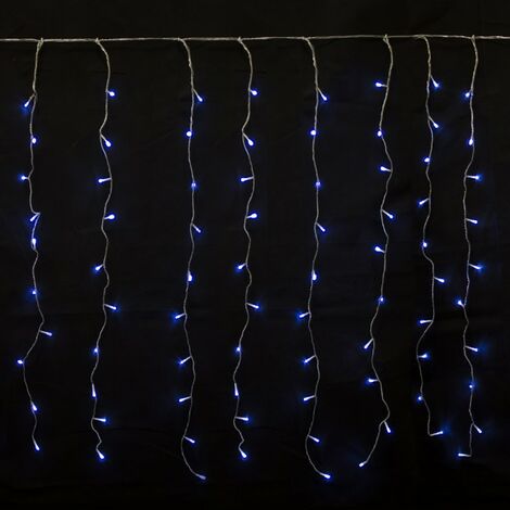 Prequ Tenda Luminosa a Cascata, 600 led, 4x1,5 metri, Luce Fredda, Giochi Luce, Memory Controller, Prolungabile, Cavo Trasparente