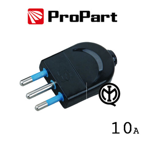 Presa 10A 2P+T Polybag Nera