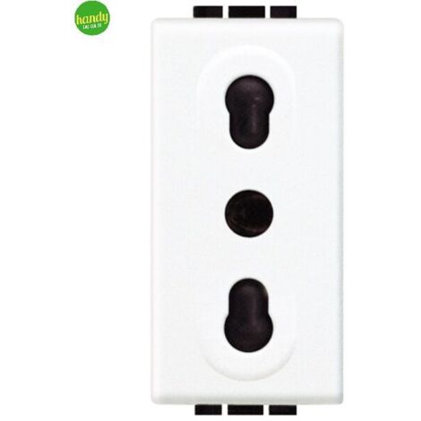 presa 2p+t 10a/16a 250v light - bticino.