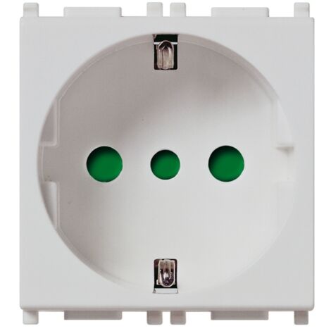 Presa 2P+T vimar 14209.SL plana silver 16A P30