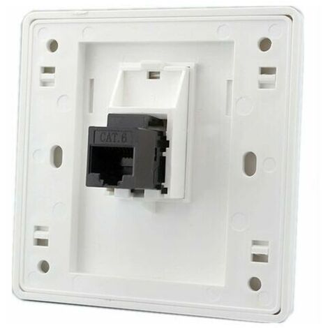 Presa a muro di rete Gigabit CAT6 femmina-femmina, doppio passante RJ45 LAN Internet, presa di corrente dritta, 86x86mm, 1 pz.