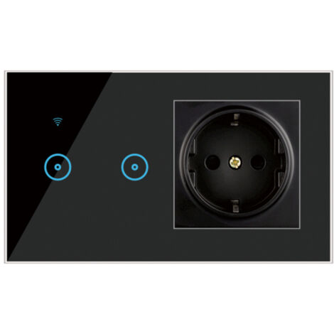 Presa a muro Wi-Fi intelligente 95-250V, interruttore a doppio tocco, compatibile con Smart Life, controllo vocale/Google, UE