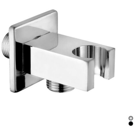 PRESA ACQUA QUADRA CON SUPPORTO DOCCIA Cromo