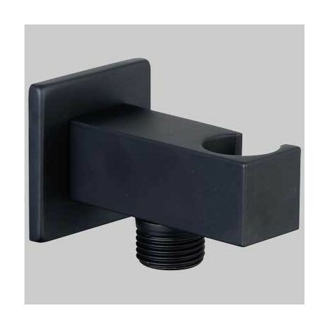PRESA ACQUA QUADRA CON SUPPORTO NERO 1/2 - 1/2