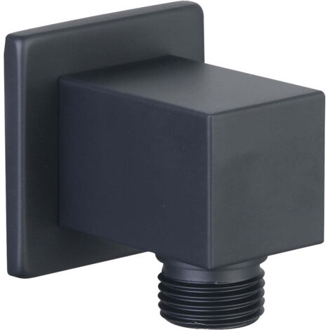 Presa acqua quadrata M1/2" x M1/2" - Colore: Nero opaco