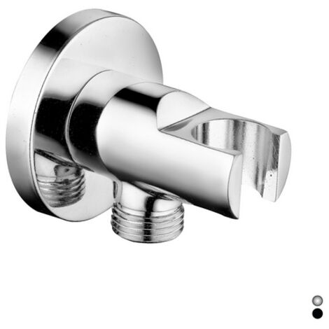 PRESA ACQUA TONDA CON SUPPORTO DOCCIA Cromo DH
