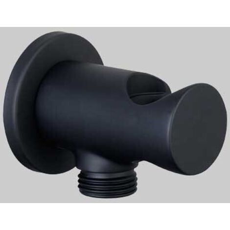 PRESA ACQUA TONDA CON SUPPORTO NERO - 1/2 - 1/2