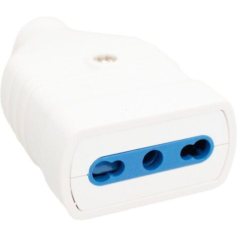 Presa Antischiacciamento 2P+T In PVC Bipasso 10/16A 250V Bianco