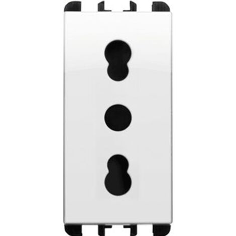 Presa bipasso 2P+T 10/16A 230V Urmet Simon Nea bianco ghiaccio 10303BG