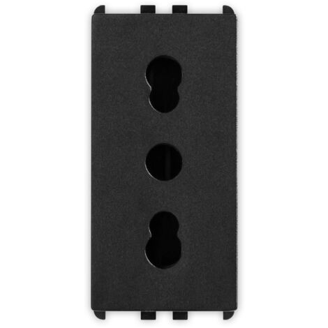 Presa bipasso 2P+T 16A P17/11 1 modulo Nero Pixia Master 14159