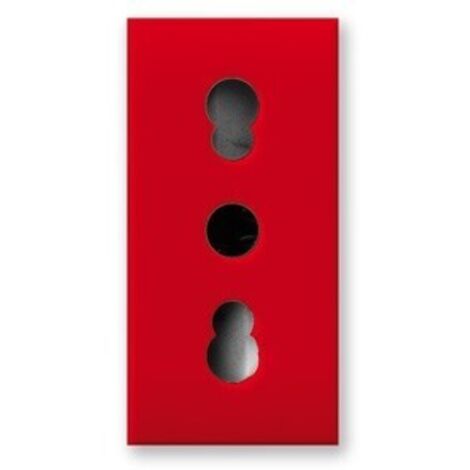 Presa Bipasso 2P+T Rossa S44 1M ( Ave Cod. 442006/15Tsr )