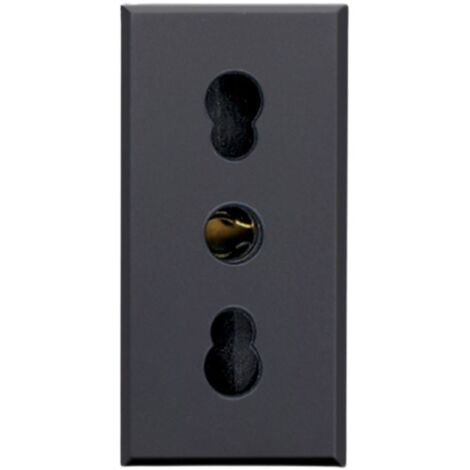 Presa Bipasso Ave Tekla 2P+T 10/16A colore grigio scuro 445006/15TS