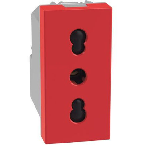 Presa Bipasso Ita P17/11 Rosso MatixGO ( BTICINO cod. J4180R )