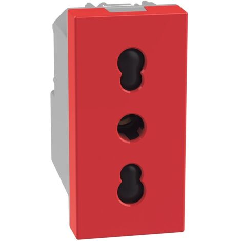 Presa bipasso P17/11 Rossa 16A serie MatixGo BTicino JW4180