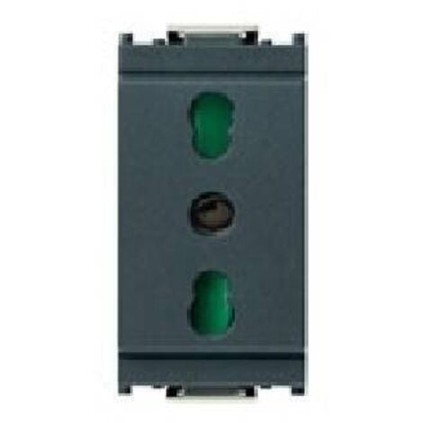 Presa bipresa vimar idea 16203 2p+t 16a p17/11 grigio