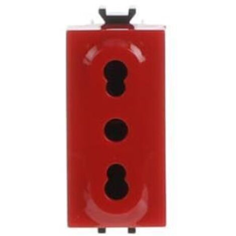 Presa Bivalente 16A+t Rossa ABB serie Chiara 2CSK1104CH