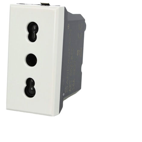 Presa Bivalente Bipasso 2P+T 10/16A Bianco Compatibile Bticino Axolute SD21800B