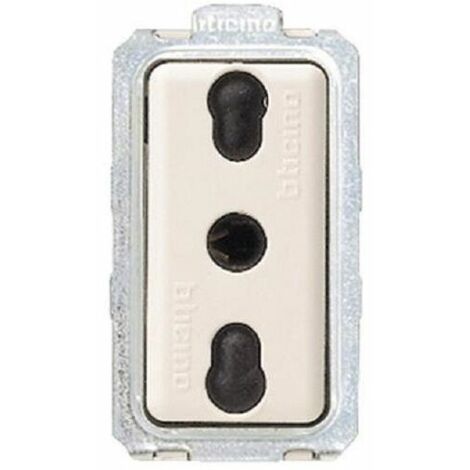Presa bivalente bticino 16a 250v art 5180 serie magic