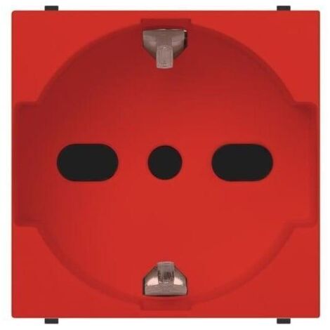 Presa bivalente rossa 2p+t 16 a p30/p17 abb chiara 2csk1110ch